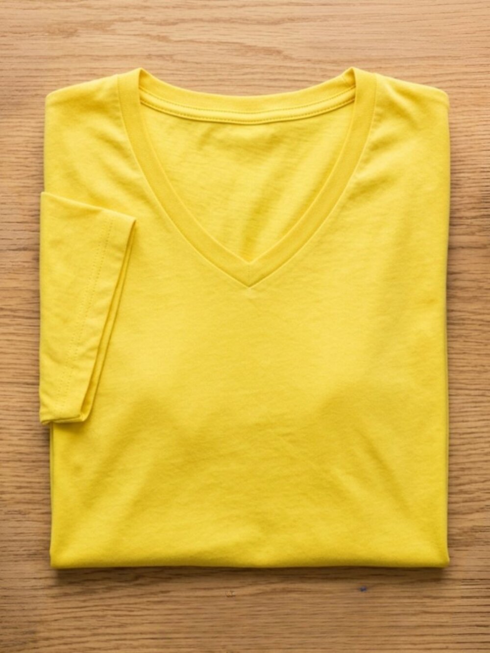 Studio 33 Women’s Plain Yellow V-Neck Short Sleeve Basic Casual T-Shirt S-XL